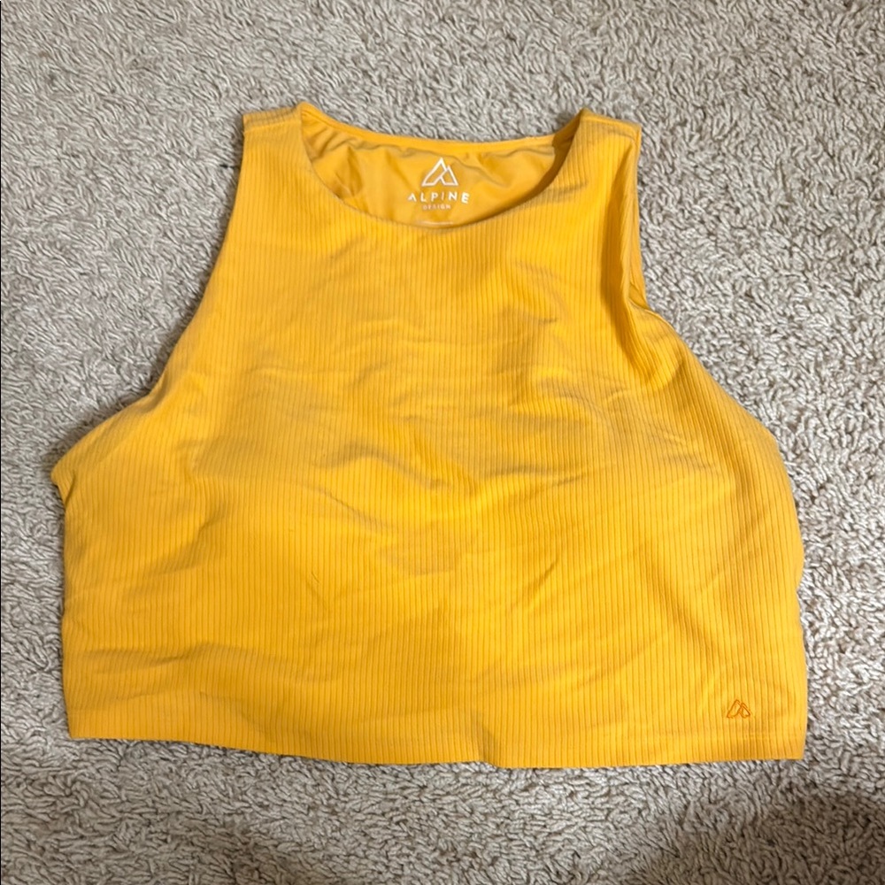Alpine Orange Sleeveless Crop Tank Top